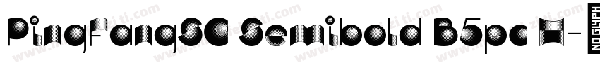 PingFangSC Semibold B5pc H字体转换